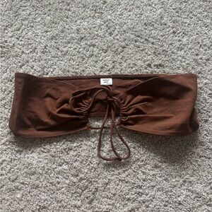 Trendy Brown Bandeau Top